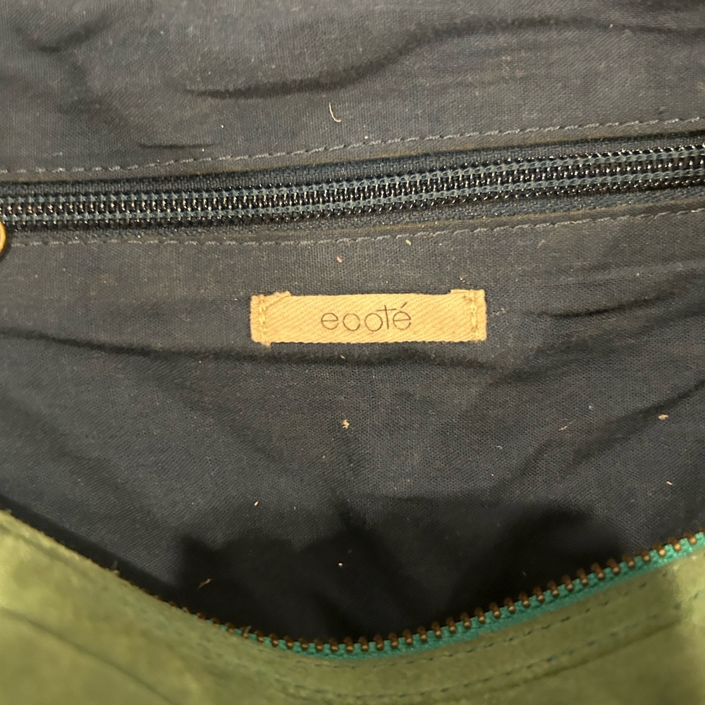 Vintage Sea Foam Green Patchwork Pattern, Suede P… - image 3